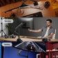 monTEK Heavy-Duty Single Monitor Arm for 17-57 inch, up to 59.4lbs Ultrawide Screens,Gas Spring Dual Curved Adjustable Monitor Stand for Desk,75/100mm VESA Mount with USB，Black