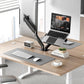 monTEK Dual Monitor Stand for Desk, 17-32 Inch Mechanical Spring Dual Arm, Heavy Duty Steel Adjustable Monitor Mount, Full Motion VESA 75x75/100x100, C-Clamp & Grommet, Holds Up to 20 lbs Each