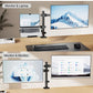monTEK Monitor Mount and Laptop Stand for Desk, Adjustable Height Monitor Arm Fit up to 32 inch Screen and 17 inch Laptop, Hold up to 22lbs Weight, C-Clamp and Grommet