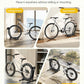 monTEK Heavy-Duty Bike Floor Stand for Max 4.5" Tire Width | 77lbs Capacity Dual-Arm Foldable Bicycle Storage Rack | 3-Level Height Adjustable | Fit 20"-26" Wheels for Road, Mountain & Fat Bikes