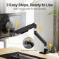 monTEK Single Monitor Arm with USB for Max 45 Inch Ultrawide Screens Adjustable Monitor Desk Mount Holds 35 Lbs Cable Management with C Clamp/Grommet Desk Mount, VESA 75/100mm, MA1007UCBK