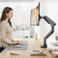 monTEK Premium Aluminum Monitor Arm for 17–57” Ultrawide Screens up to 59 lbs, USB 3.0 Single Desk Mount with Adjustable Gas Spring, Quick-Release Plate, 10-Min Assembly, Clamp/Grommet, VESA 100x100
