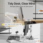 monTEK Single Monitor Arm for Max 45 Inch Ultrawide Screens Adjustable Monitor Desk Mount Holds 35 Lbs Cable Management with C Clamp/Grommet Desk Mount, VESA 75/100mm, MA1007WH