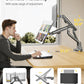 monTEK Dual Monitor Stand for 2 Screens 17 to 35 Inch, Heavy Duty Monitor Mount Arm, VESA Mount Desk Stand with C-Clamp/Grommet Base, Holds up to 24.3 lbs Per Arm, VESA 75/100mm, Gray, MA1010DG-D