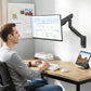 monTEK Heavy-Duty Single Monitor Wall Mount for 17-57” Ultrawide Screens up to 59.4lbs, Premium Aluminum Wall Mount Monitor Arm with Full Motion Adjustment, Pneumatic Lift, Max VESA 100x100