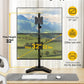 monTEK Stable Stacked Dual Monitor Stand, Heavy-Duty Vertical Monitor Mount for 17-32 inch Screen, Full Motion Arm with Tilt, Swivel, Rotation, Up to 22 lbs per Arm, Solid V-Shaped Base, VESA 100×100