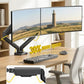 monTEK Heavy Duty Dual Monitor Arm for 17-32” Flat/Curved Screens, Premium Mechanical Spring Monitor Arm up to 19.8 lbs, Full Motion Monitor Desk Mount with Quick-Release VESA 75/100mm, Clamp/Grommet