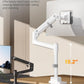 monTEK 17-57 Inch Ultrawide Monitor Arm for Up to 59.4lbs Screens, Aluminum Heavy-Duty Gas Spring Single Curved Screen Adjustable Monitor Stand,75/100mm Vesa Mount, White