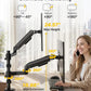 monTEK Vertical Dual Monitor Stand 17-32 Inch, Stacked Monitor Mount for 2 Screens, Full Motion Adjustable with Tilt/Swivel/Rotation, Heavy Duty Steel, VESA 75x75/100x100, Holds up to 19.8 lbs