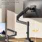 monTEK Heavy-Duty Single Monitor Arm for 17-57 inch, up to 59.4lbs Ultrawide Screens,Gas Spring Dual Curved Adjustable Monitor Stand for Desk,75/100mm VESA Mount with USB，Black