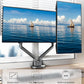 monTEK Dual Monitor Stand Mount with USB for Up to 35" Screens, Each Arm Holds Max 24.3lbs, Full Motion Adjustable Monitor Arm Desk Mount with C-Clamp/Grommet, VESA 75/100mm, Space Gray, MA1010UCDG-D