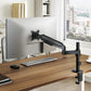 monTEK Tall Single Monitor Arm, Heavy Duty Adjustable Desk Mount for 17–32" Screens, Holds 19.8 lbs, 21 in Max Height, Full Motion Swivel & Tilt, VESA 75/100mm