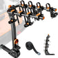 monTEK Premier Locking Quick Release 4-Bike Rack for Cars, Trucks, SUVs with 2” Hitch, Quick Foldable & Tiltable Bike Rack Hitch,3mm Thick Heavy-Duty Steel Frame&High-Secure Straps Hitch Bike Rack