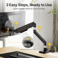 monTEK Single Monitor Arm for Max 45 Inch Ultrawide Screens Adjustable Monitor Desk Mount Holds 35 Lbs Cable Management with Clamp/Grommet Desk Mount, VESA 75/100mm, MA1007BK