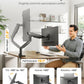 monTEK Premium Aluminum Monitor Arm for 17–57” Ultrawide Screens up to 59 lbs, USB 3.0 Single Desk Mount with Adjustable Gas Spring, Quick-Release Plate, 10-Min Assembly, Clamp/Grommet, VESA 100x100