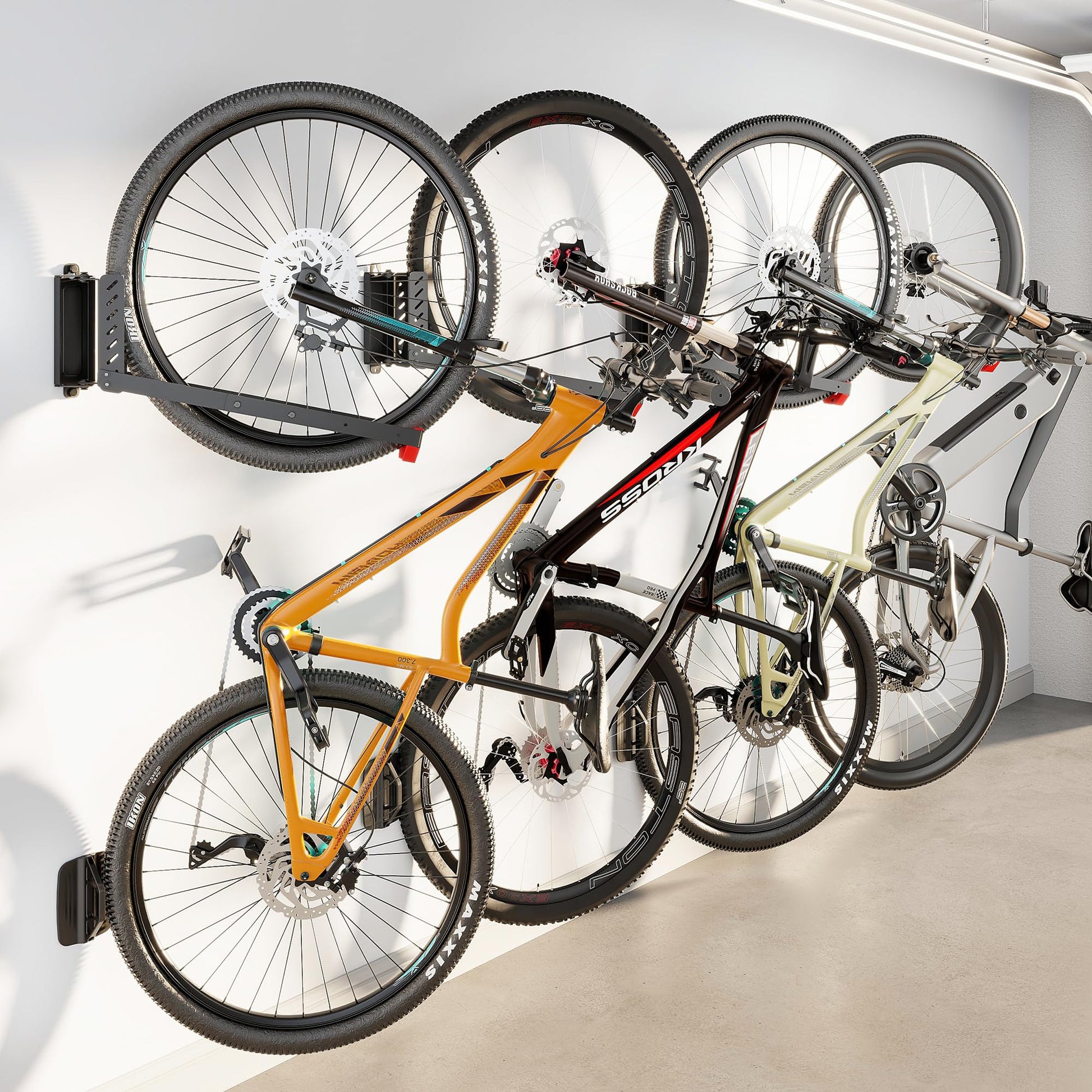 monTEK Swivel Bike Wall Mount, No Heavy Lifting Required Bike Wall Mount, Bike Hangers for Garage, Space-Saving Bike Rack Garage, Easy to Load and Unload, Bike Hanger Can Hold Up to 77 lbs