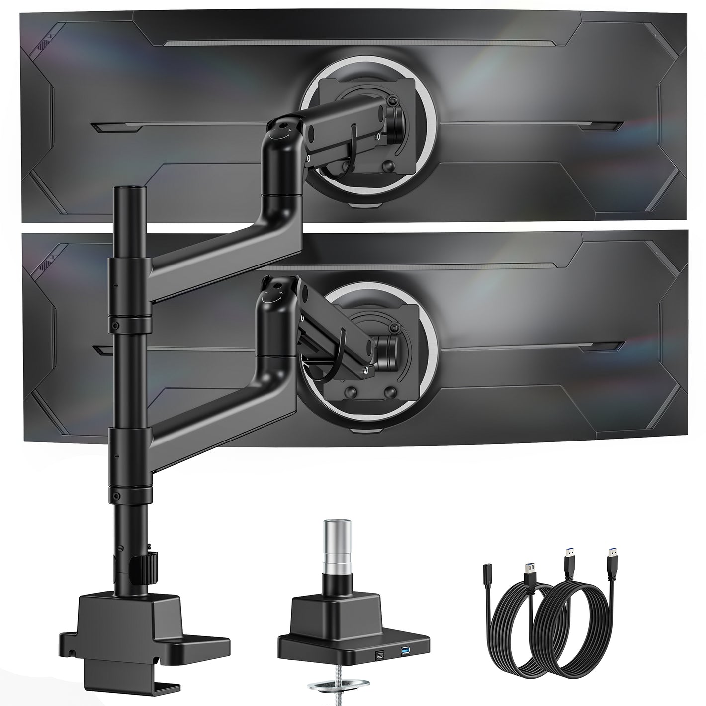 Heavy-Duty Monitor Arm for 17-57" Screens | MA1001UCPBK-D